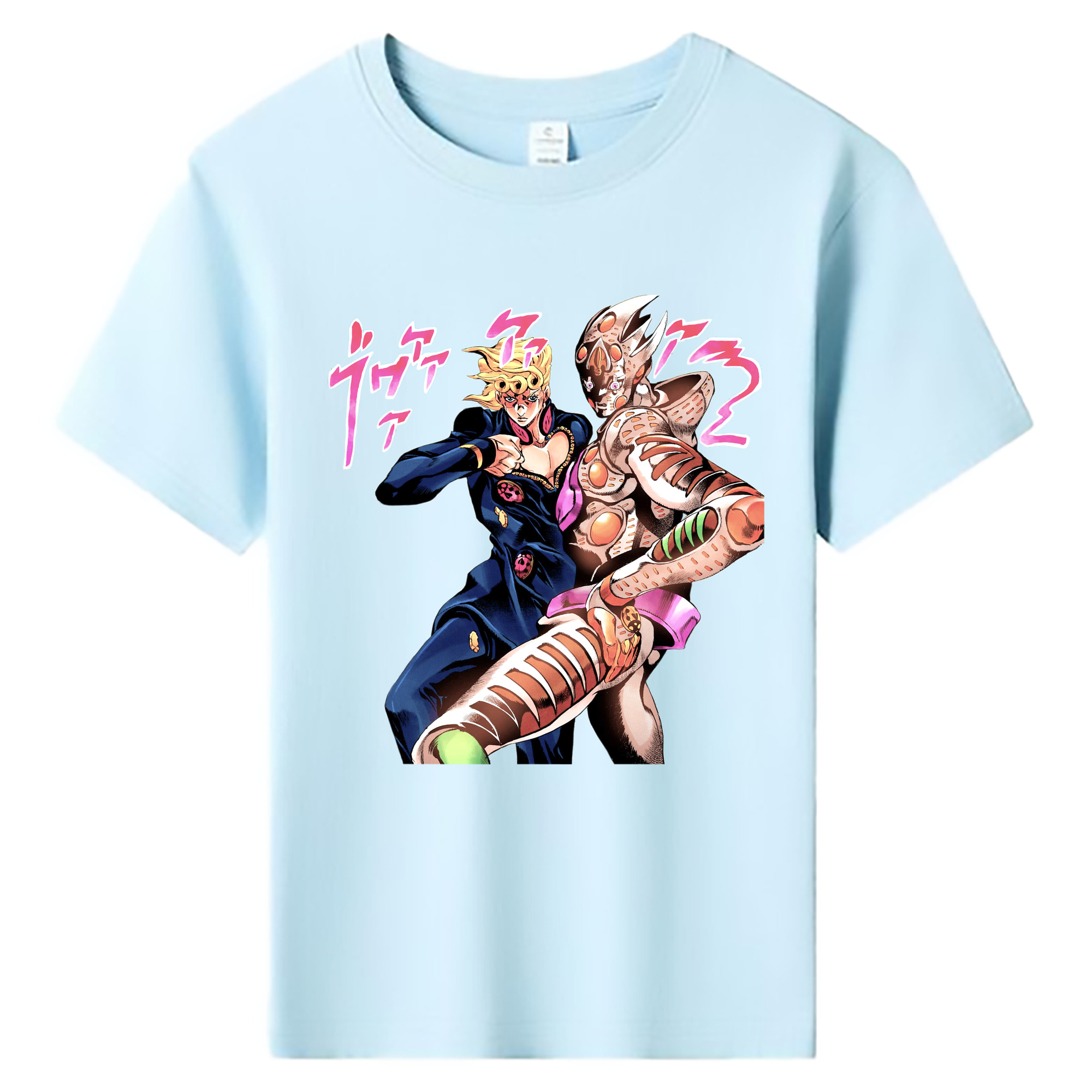 （画像用） ジョジョの奇妙な冒険 ジョルノ?ジョバァーナ JoJo's Bizarre Adventure Giorno Giovanna 綿100％キッズTシャツ（フロントプリント）